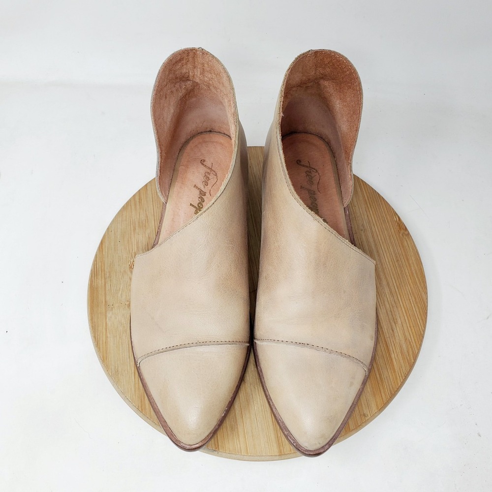 Free People Royale Flat Womens 36.5 Cut Out Shootie Leather Bootie Western Boho